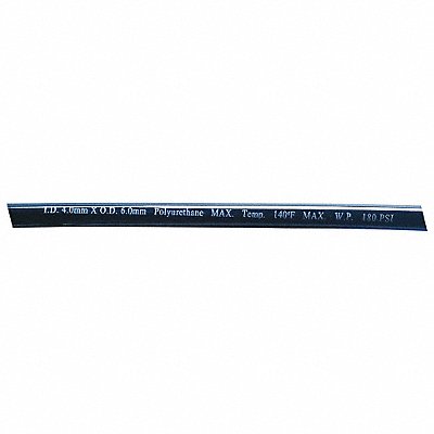 GRAINGER 1PBR7 Tubing 4 IDx6mm OD 100 Ft Black