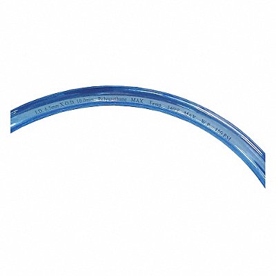 GRAINGER 1PBT1 Tubing 6.5 mmx10mm OD 100 Ft Clear Blue