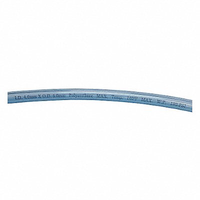 GRAINGER 1PBU3 Tubing 4mm ID x 6mm OD 250 Ft Clear Blue