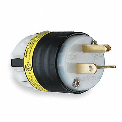 LEGRAND PS5466XGCM Ground Continuity Monitoring Plug Black/White 20 A Stnd 6-20P