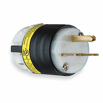 LEGRAND PS5666XGCM Ground Continuity Monitoring Plug Black/White 15 A Stnd 6-15P