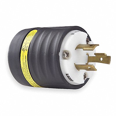 LEGRAND L620PGCM Ground Continuity Monitoring Plug 20A Blk Wht Nyl 3Blds