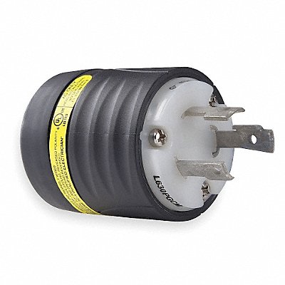 LEGRAND L630PGCM Ground Continuity Monitoring Plug 30A Blk Wht Nyl 3Blds