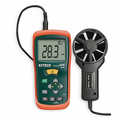 EXTECH AN100NIST Anemometer 80 to 5 900fpm 14 to 140F