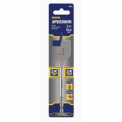 IRWIN 88822 Spade Blade Drill 1.375in Carbon Steel