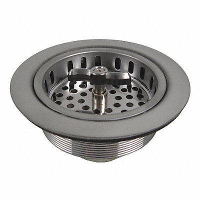 GRAINGER 1PPF6 Sink Drain 4 in Dia SS