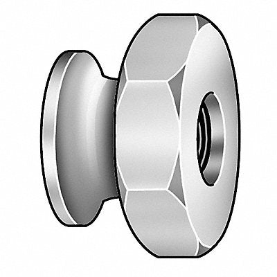 GRAINGER 7227SS ThbNt Hex 18-8 SS 3/8 -16 15/32in 5PK