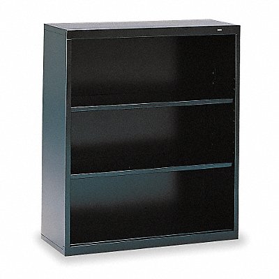 TENNSCO B42BK Welded Steel Bookcase 40in 3 Shelf Black