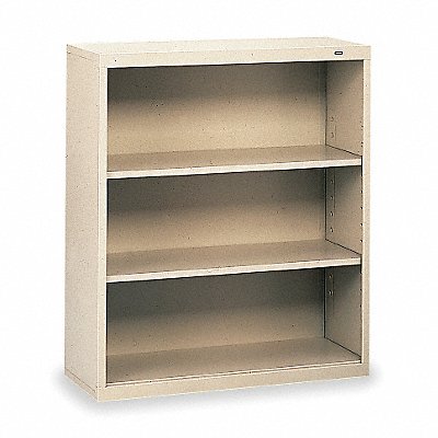 TENNSCO B42CP Welded Steel Bookcase 40in 3 Shelf Putty