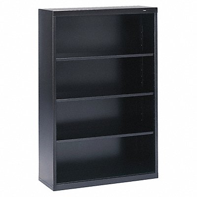TENNSCO B53BK Welded Steel Bookcase 52in 4 Shelf Black