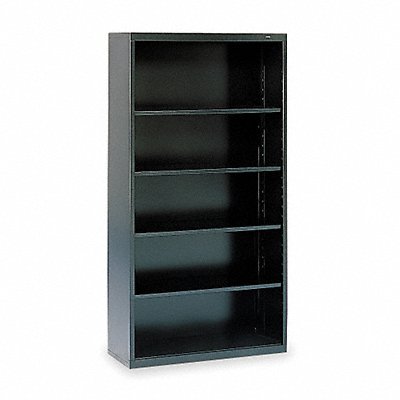 TENNSCO B66BK Bookcase 68 H Steel 5 Shelf Black