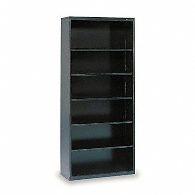 TENNSCO B78BK Welded Steel Bookcase 78in 6Shelf Black