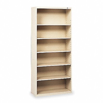 TENNSCO B78CP Welded Steel Bookcase 78in 6 Shelf Putty