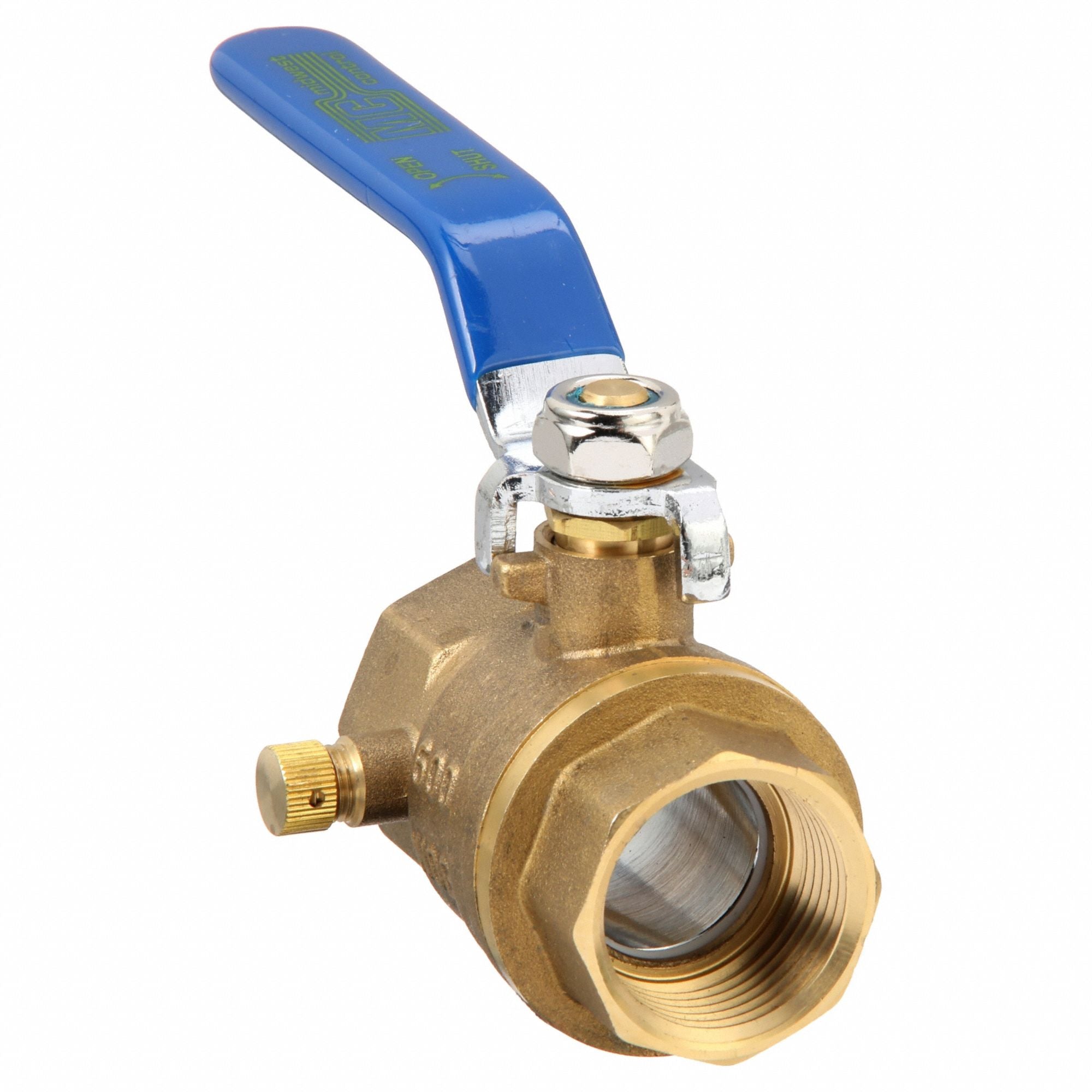 GRAINGER 1PYP2 Manual 2-Way Ball Valve NPT Brass