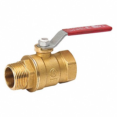 GRAINGER 107327 Manual 2-Way Ball Valve IPS Brass