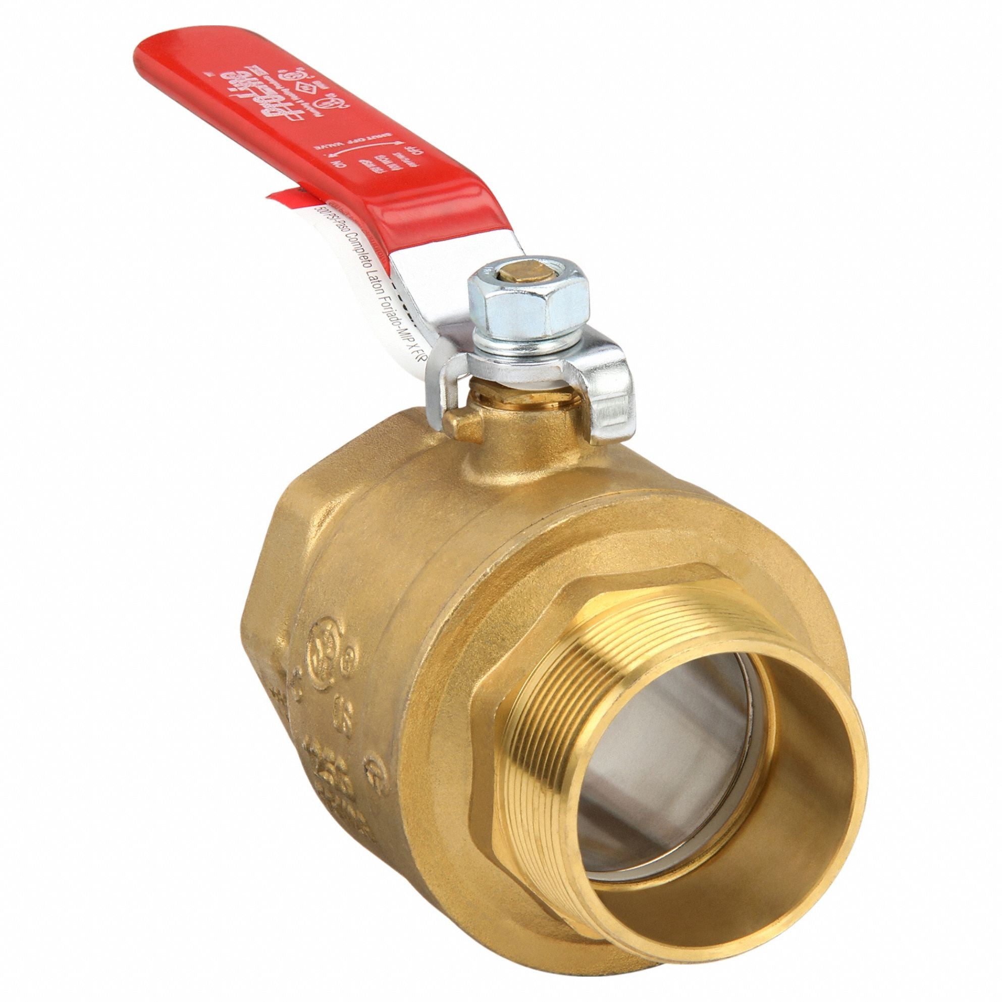 GRAINGER 107328 Manual 2-Way Ball Valve IPS Brass