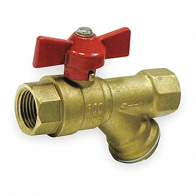 GRAINGER 1PYY8 Ball Valve Brass 1/2 In NPT F x F