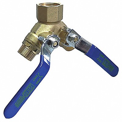 GRAINGER GMTW7510 Brass BV 3-Way FNPTxMNPT 1 x3/4