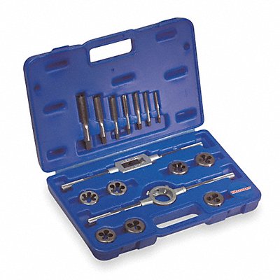 WESTWARD 1PZ34 Tap/Die Set 16 Pieces