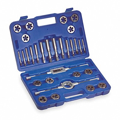 WESTWARD 1PZ35 Tap/Die Set 30 Pieces