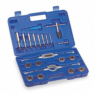 WESTWARD 1PZ46 Tap/Die Set 21 Pieces
