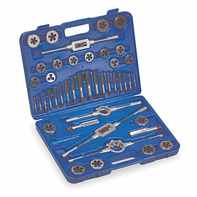 WESTWARD 1PZ52 Tap/Die Set 45 PC HSS