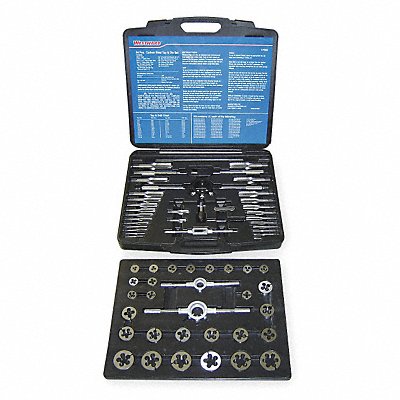 WESTWARD 1PZ53 Tap/Die Set 64 Pieces