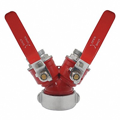 GRAINGER 1PZC7 Fire Hose Ball Valve 6 5/16 L Brass