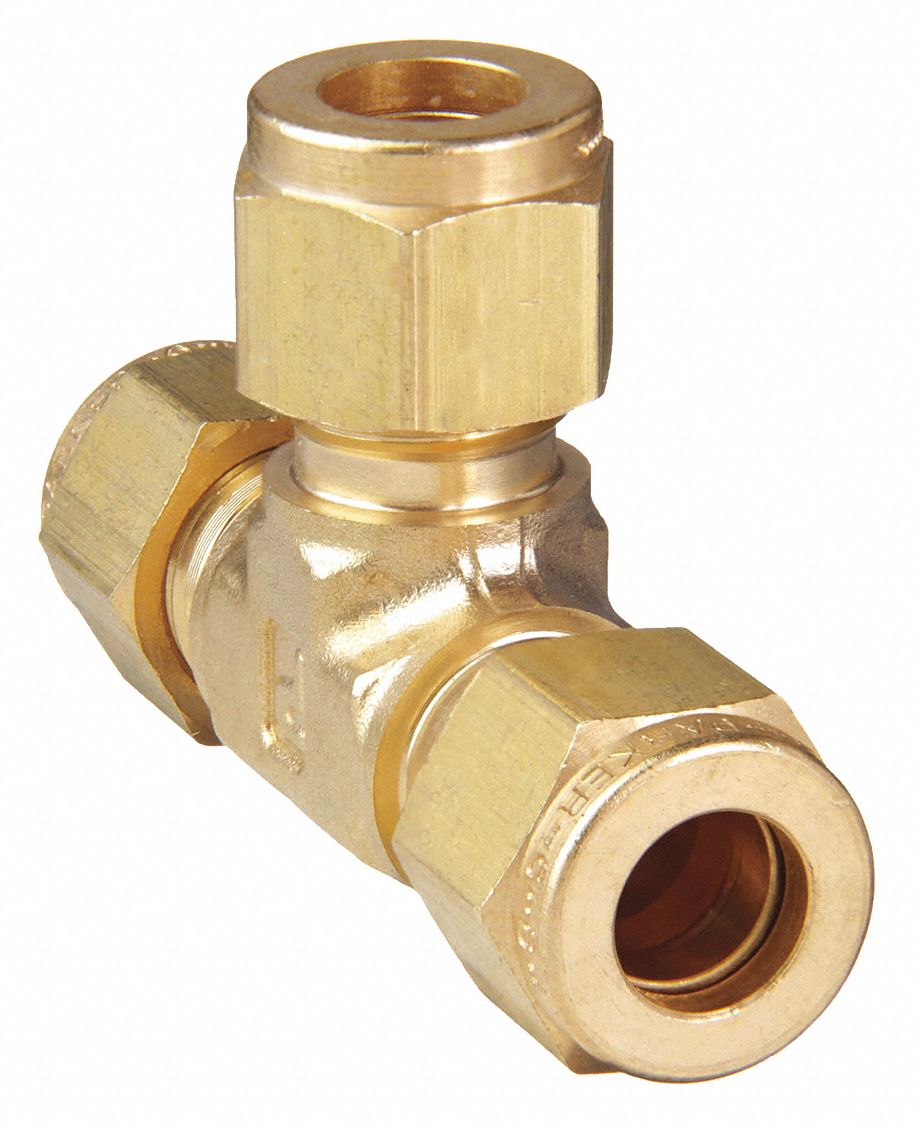 PARKER 2ET2B Union Tee Brass A-LOK 1/8In