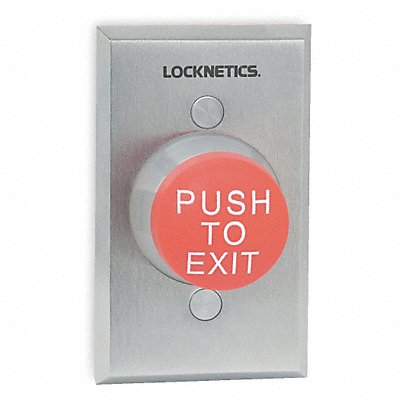 SCHLAGE ELECTRONICS 623RDEX Push to Exit Button Red Steel
