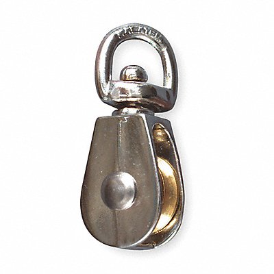 GRAINGER 1RCE9 Swivel Eye Pulley Chrome