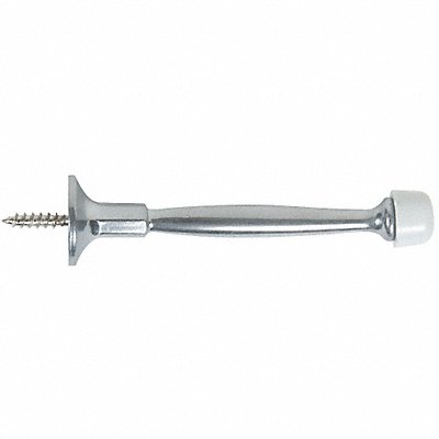 GRAINGER 1RCR7 Door Stop Rigid Chrome 4 In L