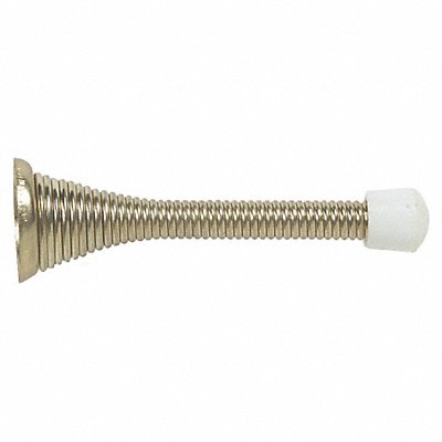 GRAINGER 1RCT2 Door Stop Spring Brass 3 Lx3 Hx1 In W