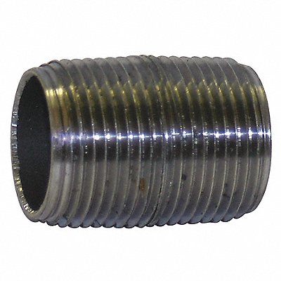 GRAINGER 82400 Black Close Pipe Nipple Threaded 1/2