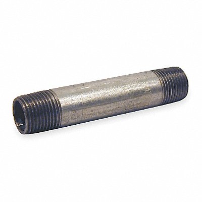 GRAINGER 87402 Nipple, NPT, Galvanised Steel, 1/2 in Nominal Pipe Size, 2 in Overall Lg, Threaded on Both Ends, Seamless