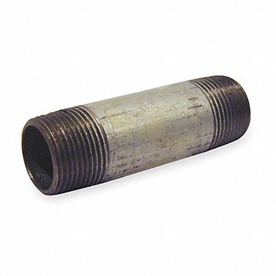 GRAINGER 87610 Nipple, NPT, Galvanised Steel, 1 in Nominal Pipe Size, 6 in Overall Lg, Threaded on Both Ends, Seamless