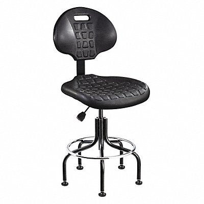 BEVCO 7600BLK Task Chair Poly Black 24 to 29 Seat Ht
