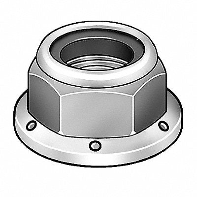 GRAINGER 4CAP9 Lock Nut Znc Carbon Steel 3/8 -16 0.565x0.2in 50PK
