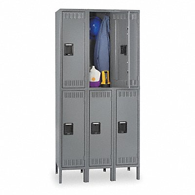 TENNSCO DTK1518363MG F0425 Locker 2x3Locker Grey 78 x45 x18 Unassembled
