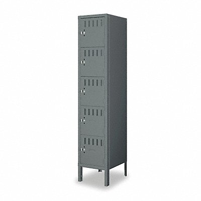 TENNSCO BS51215121MG Bx Locker 5x1Locker Grey 66 x12 x15 Assm