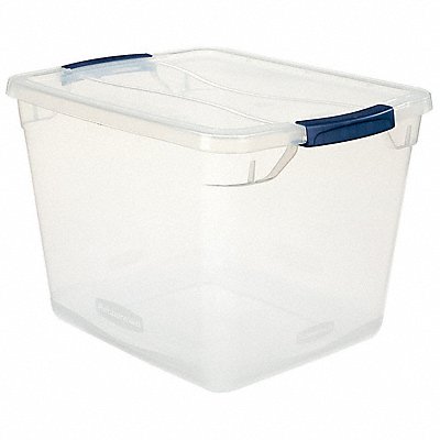 RUBBERMAID RMCC300014 Storage Tote Clear Solid Polypropylene