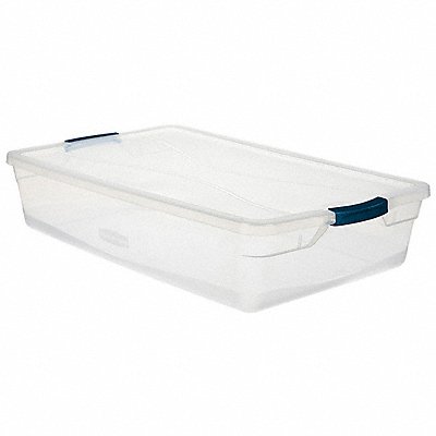 RUBBERMAID RMCC410001 Storage Tote Clear Solid Polypropylene