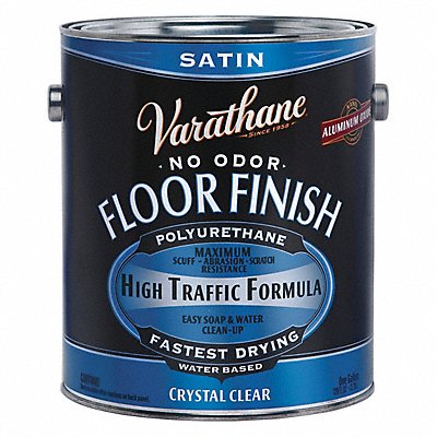VARATHANE 230231 Floor Finish Crystal Clear Satin 1 gal.