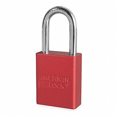AMERICAN LOCK A1106RED D1918 Lockout Padlock KD Red 1-7/8 H