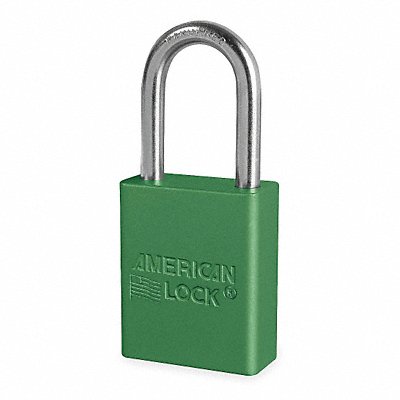 AMERICAN LOCK A1106GRN D1918 Lockout Padlock KD Green 1-7/8 H