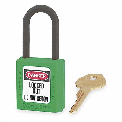 MASTER LOCK 406GRN D1942 Lockout Padlock KD Green 1-3/4 H