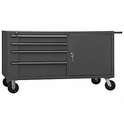 DURHAM MFG MBC306095 Mobile Cabinet Bench Steel 66 W 33 D