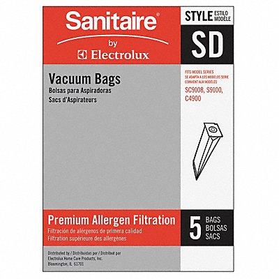 SANITAIRE 63262B Disposable Vacuum Bag SD PK5