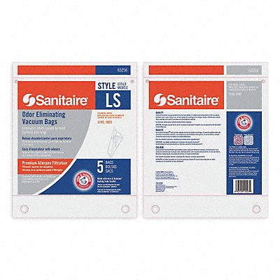 SANITAIRE 63256 Disposable Vacuum Bag LS PK5