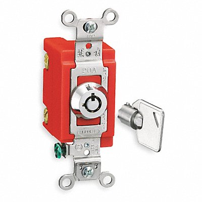 HUBBELL HBL1221RKL Wall Switch Chrome 20A Back Side SnglPole